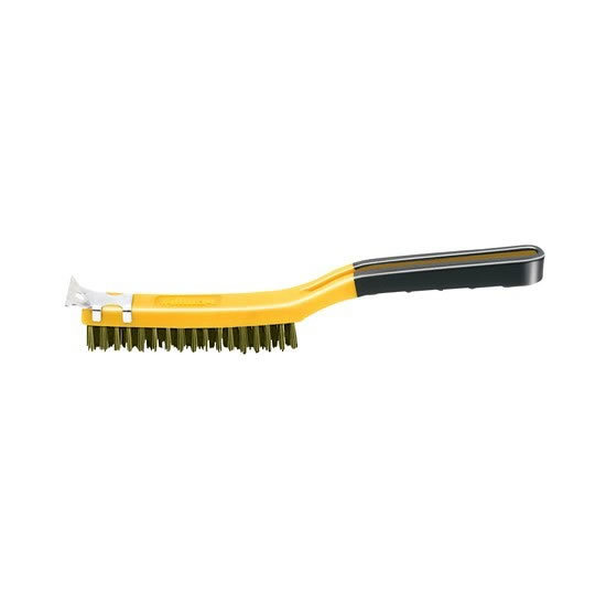 Plasti Dip - 3 x 19 Soft Grip Brass Wire Brush with Scraper (SB319)