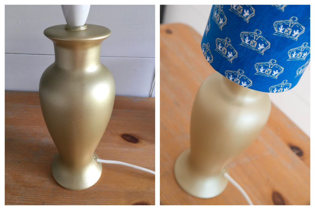 gold lamp makeover