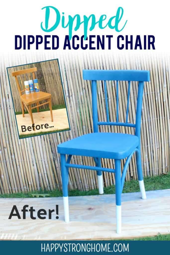 dipped wooden chair. Plasti Dip as a furniture coating