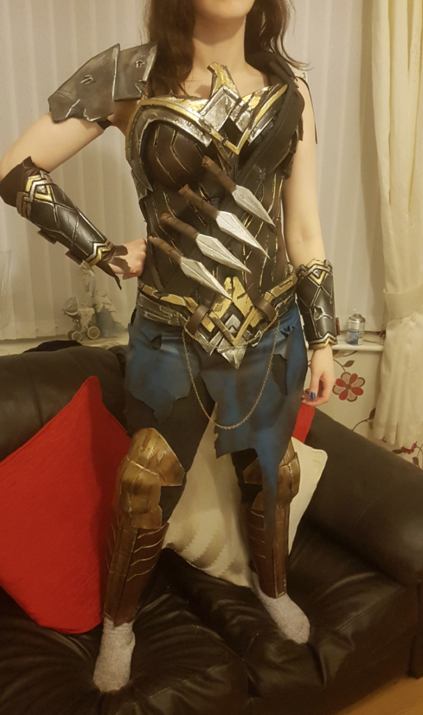 cosplay costume made with plasti dip